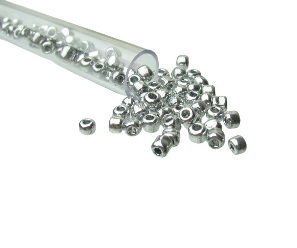 platinum seed beads 6/0