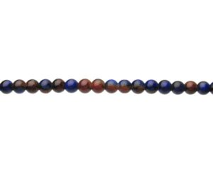 blue and orange marble glass beads 6mm