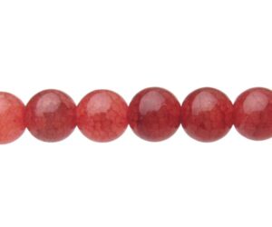 ruby crackle glass 10mm beads