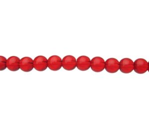 red glass round beads 10mm