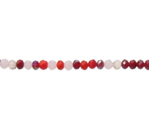 red crystal mixed beads