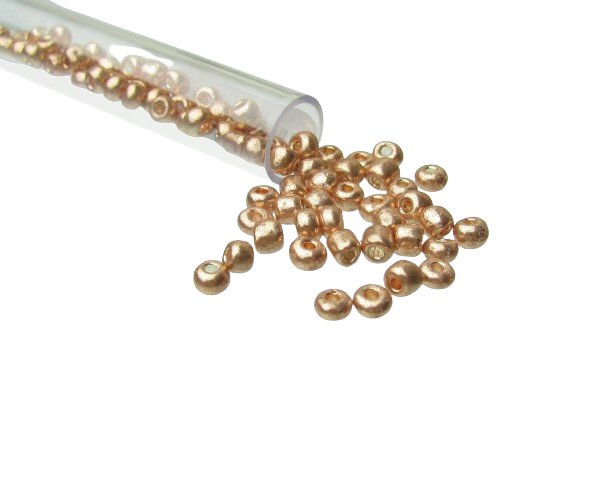 rose gold seed beads