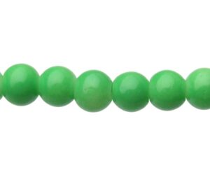 green glass beads 6mm round