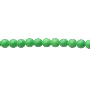 solid green glass beads 8mm