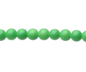 solid green glass beads 8mm