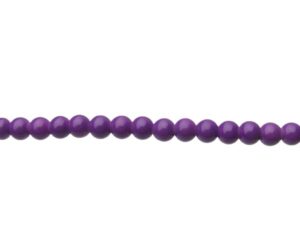 purple 6mm round glass beads