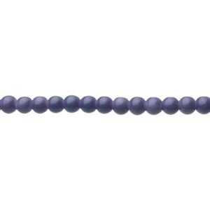 solid purple glass round beads