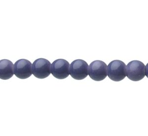 solid purple glass round beads