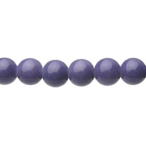 mid purple glass 8mm beads