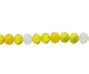 yellow crystal beads mix