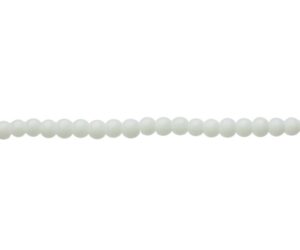 white glass 4mm round beads