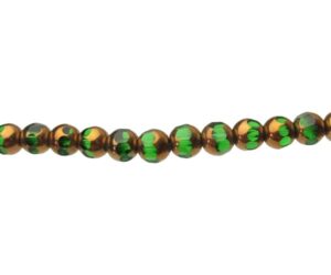 green cut glass beads 8mm