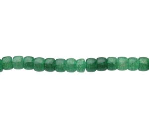 green crackle glass wheel beads