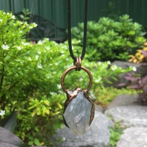 aquamarine rough nugget gemstone pendant