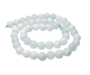 aquamarine 8mm round beads