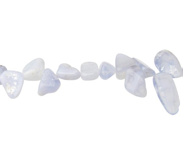 blue lace agate top drilled nugget beads