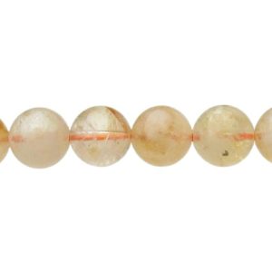 natural citrine crystals 8mm round beads