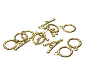 gold rope toggle clasp