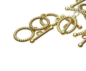 gold rope toggle clasp