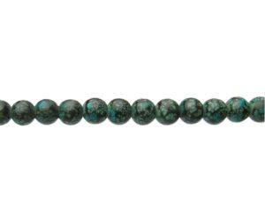 teal paint pour glass beads 8mm