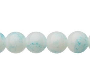 pale blue glass round beads 8mm