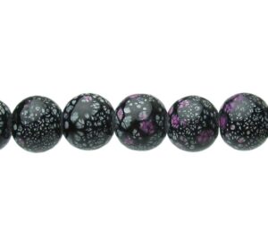 purple glass beads 8mm
