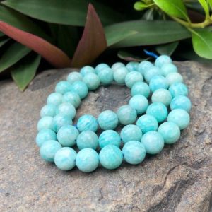 russian amazonite 8mm round gemstone beads
