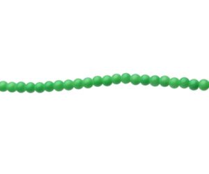 green 4mm glass round beads