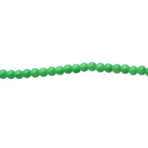green 4mm glass round beads