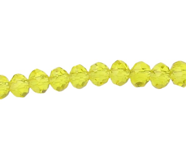 yellow crystal rondelle beads 3x4mm