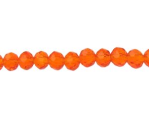 orange crystal rondelle beads 3x4mm