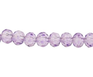 lilac crystal 4x6mm beads