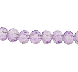 lilac crystal 4x6mm beads