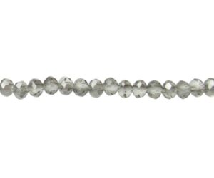 crystal rondelle beads grey 3x4mm