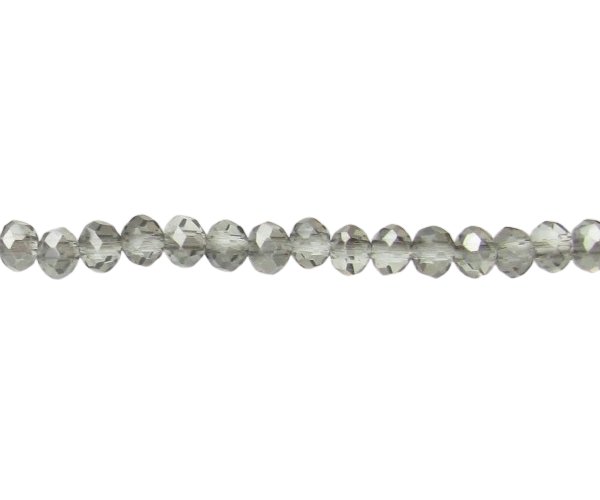 crystal rondelle beads grey 3x4mm