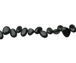 black obsidian top drilled nugget gemstone beads