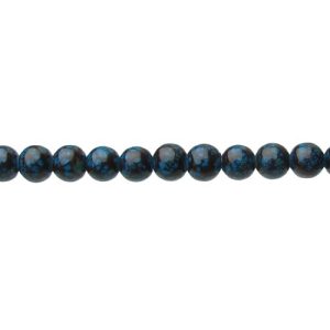 blue paint glass marble beads