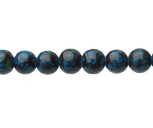 blue paint glass marble beads