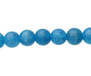 blue crackle glass 10mm round beads