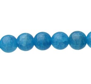 blue crackle glass 10mm round beads