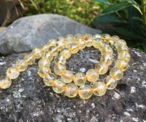 citrine 8mm round gemstone beads
