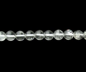 clear quartz gemstone round beads 8mm natural crystals