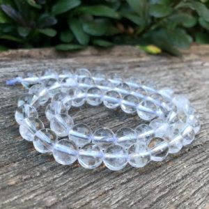 clear quartz gemstone round beads 8mm natural crystals