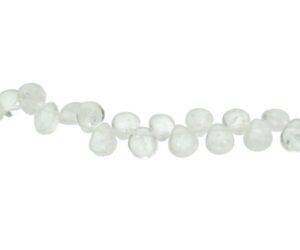 clear quartz teardrop gemstone beads