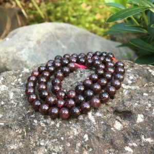 garnet round gemstone beads 6mm
