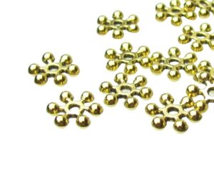 gold daisy spacers 10mm