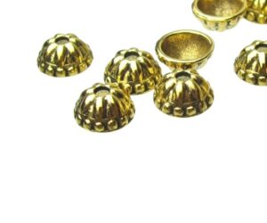 gold bead caps 8mm