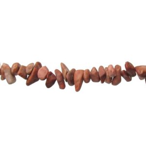 brick jasper gemstone chip beads