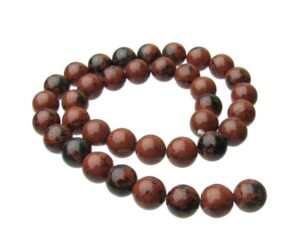 mahogany obsidian 10mm round beads
