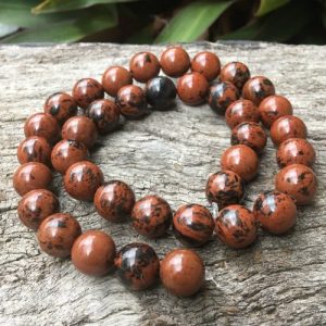 mahoganyobsidian10mmroundbeads4 mahogany obsidian 10mm round beads
